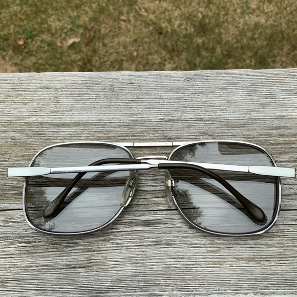 Vintage Retro LUXOTICCA 1041 Silver Pilot Metal Sunglasses Eyeglasses Frames - Picture 2 of 16